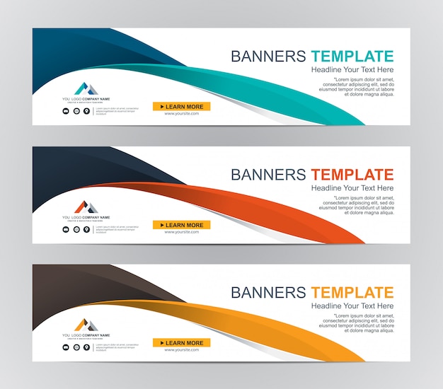 Fondo de diseño de banner web abstracto o plantillas de encabezado