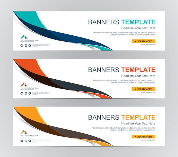 Fondo de diseño de banner web abstracto o plantillas de encabezado