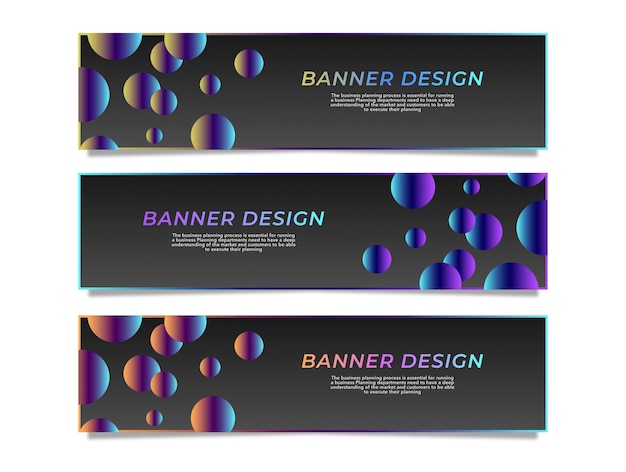 Fondo de diseño de banner web abstracto o vector de stock de plantilla de encabezado