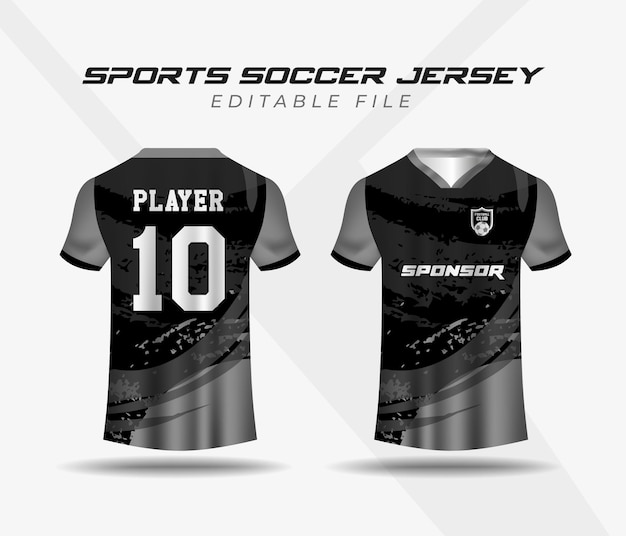 Fondo de diseño de camiseta deportiva de plantilla de uniforme de camiseta de fútbol