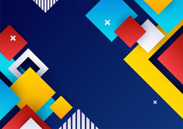 Fondo de diseño colorido de elemento geométrico moderno
