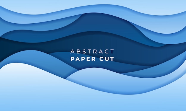 Vector fondo de diseño de corte de papel azul con capa superpuesta fondo de corte de papel 3d vector