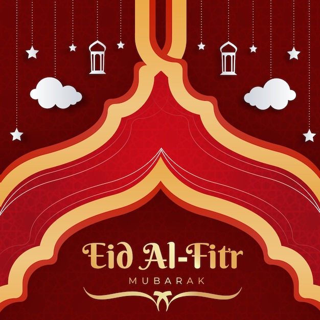 Fondo de diseño creativo eid alfitr