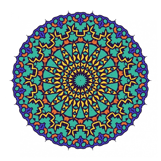Fondo de diseño decorativo mandala redondo