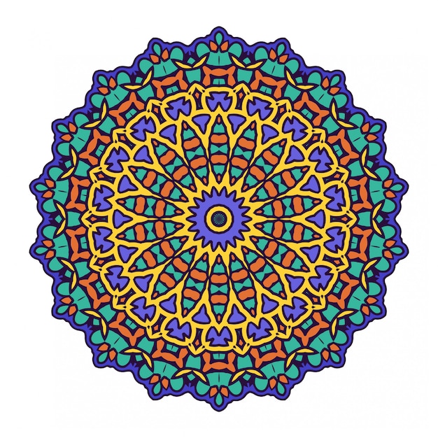 Fondo de diseño decorativo mandala redondo