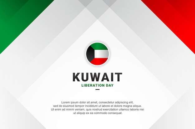 Fondo De Diseño Del Día De La Liberación De Kuwait Elegante