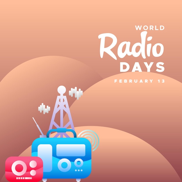 Fondo de diseño del día mundial de la radio