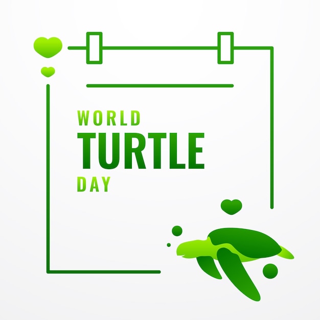 Fondo de diseño del día mundial de la tortuga para el momento internacional
