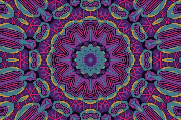Fondo de diseño de doodle de patrones sin fisuras colorido geométrico abstracto