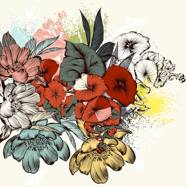 Fondo con diseño floral