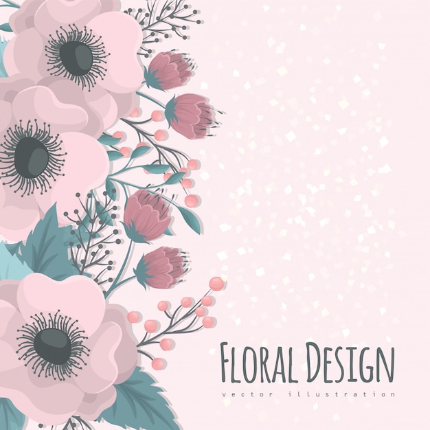 Vector fondo de diseño floral