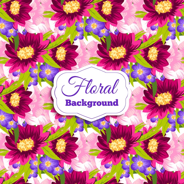 Vector fondo con diseño floral