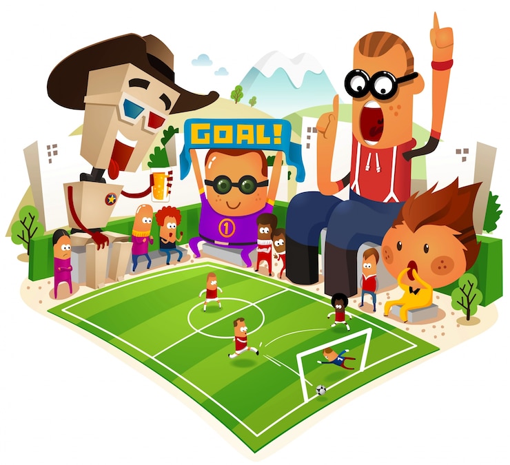 Vector fondo con diseño de fútbol