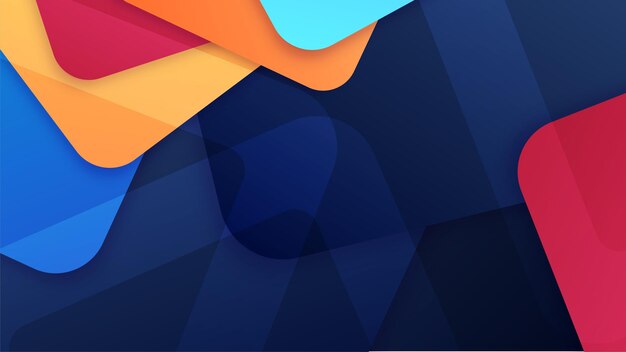 Fondo de diseño geométrico abstracto colorido azul de forma dinámica