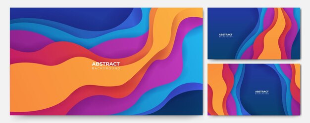 Fondo de diseño geométrico abstracto colorido de rayas dinámicas modernas para banner de folleto de presentación de tarjeta de visita y papel tapiz