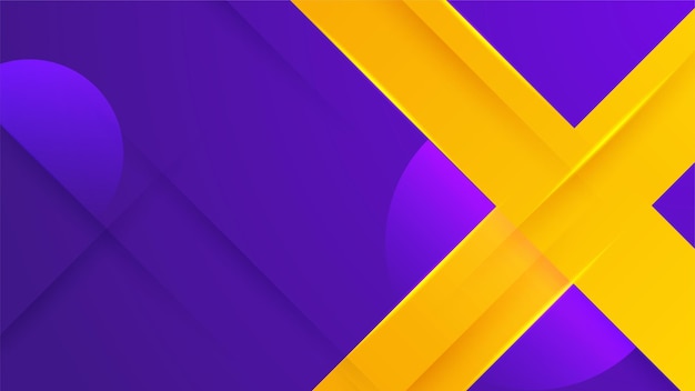 Vector fondo de diseño geométrico abstracto colorido rayas dinámicas púrpura amarillo moderno para banner de folleto de presentación de tarjeta de visita y papel tapiz