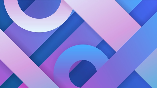 Fondo de diseño geométrico abstracto colorido rayas dinámicas púrpura rosa azul moderno para banner de folleto de presentación de tarjeta de visita y papel tapiz