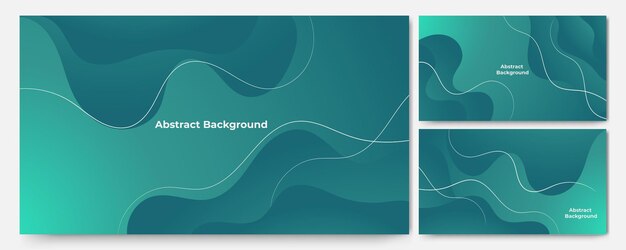 Fondo de diseño geométrico abstracto colorido verde fluido degradado