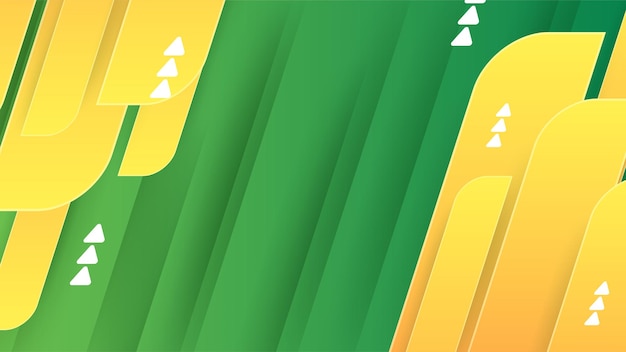 Fondo de diseño geométrico de Memphis abstracto colorido colorido verde impresionante