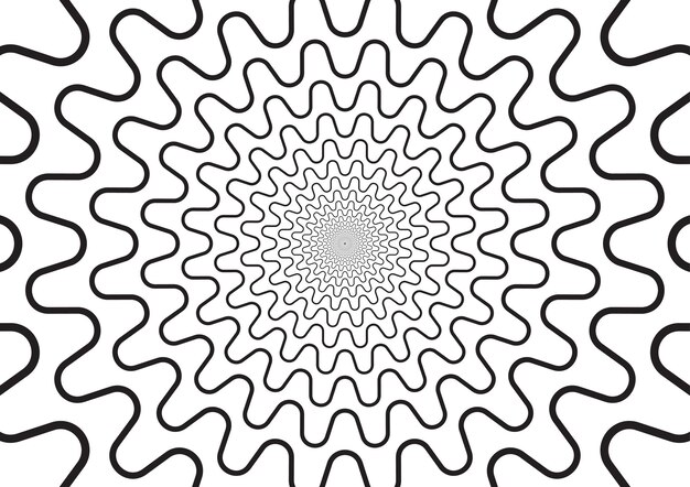 Fondo de diseño de ilusiones en blanco y negro