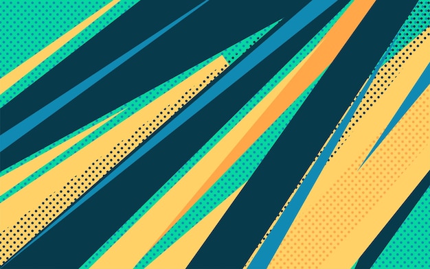 Fondo de diseño de ilustración para equipos deportivos o temas de juegos con colores verde amarillo azul
