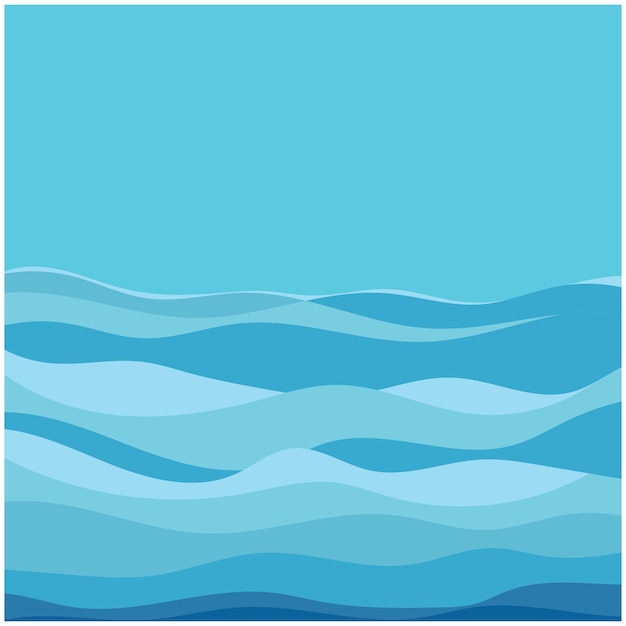 Fondo de diseño de ilustración de vector de onda de agua abstracta