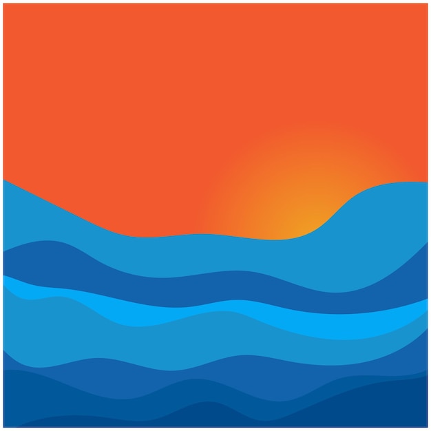 Fondo de diseño de ilustración de vector de onda de agua abstracta