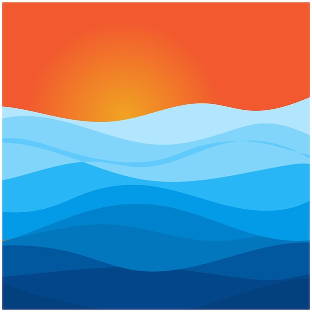 Fondo de diseño de ilustración de vector de onda de agua abstracta