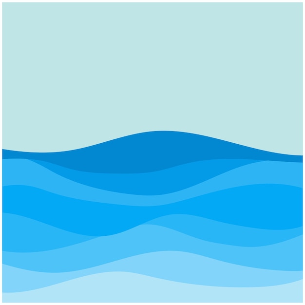 Fondo de diseño de ilustración de vector de onda de agua abstracta