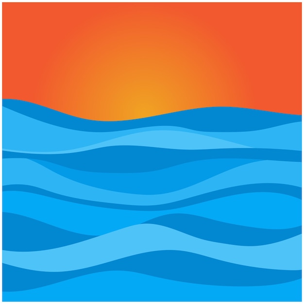 Fondo de diseño de ilustración de vector de onda de agua abstracta