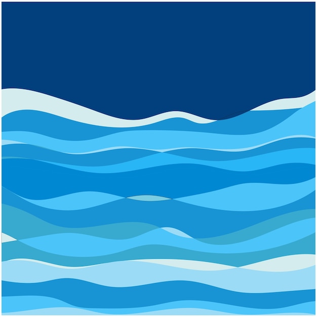 Fondo de diseño de ilustración de vector de onda de agua abstracta
