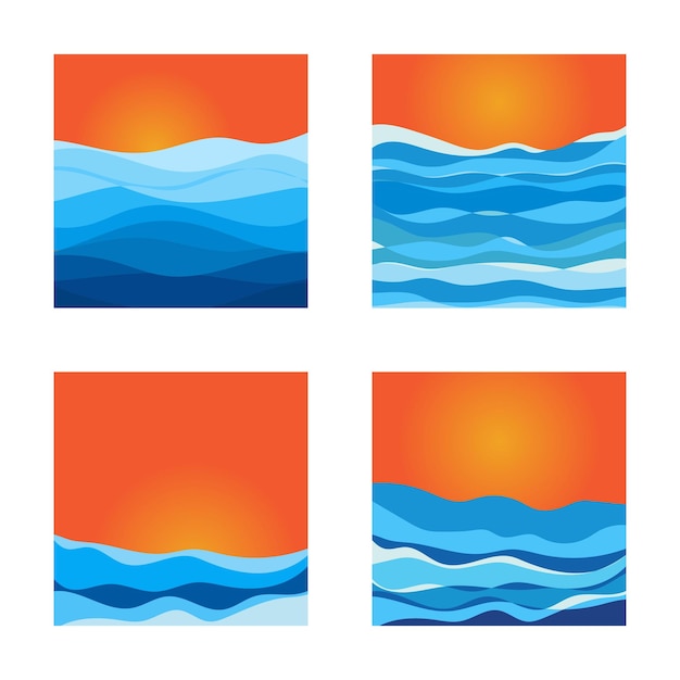 Fondo de diseño de ilustración de vector de onda de agua abstracta