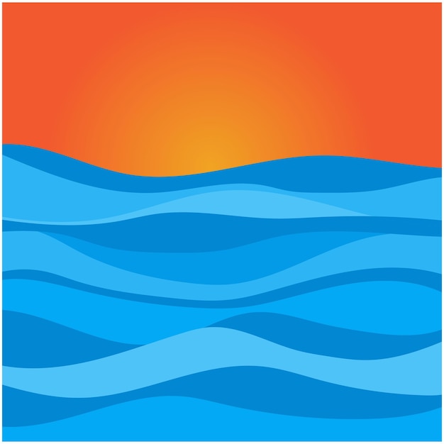 Fondo de diseño de ilustración de vector de onda de agua abstracta