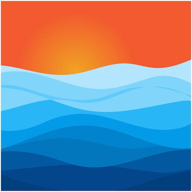 Fondo de diseño de ilustración de vector de onda de agua abstracta