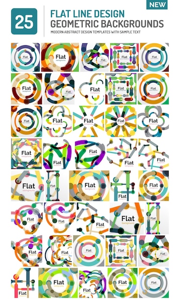Fondo de diseño de línea plana
