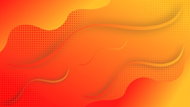 Fondo de diseño de línea rizada elegante moderno naranja abstracto