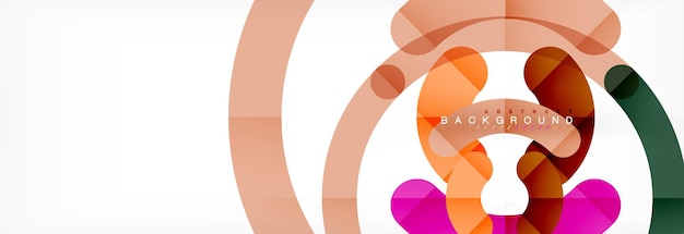 Fondo de diseño de líneas circulares