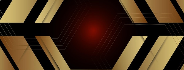 Fondo de diseño de lujo de concepto de oro geométrico abstracto