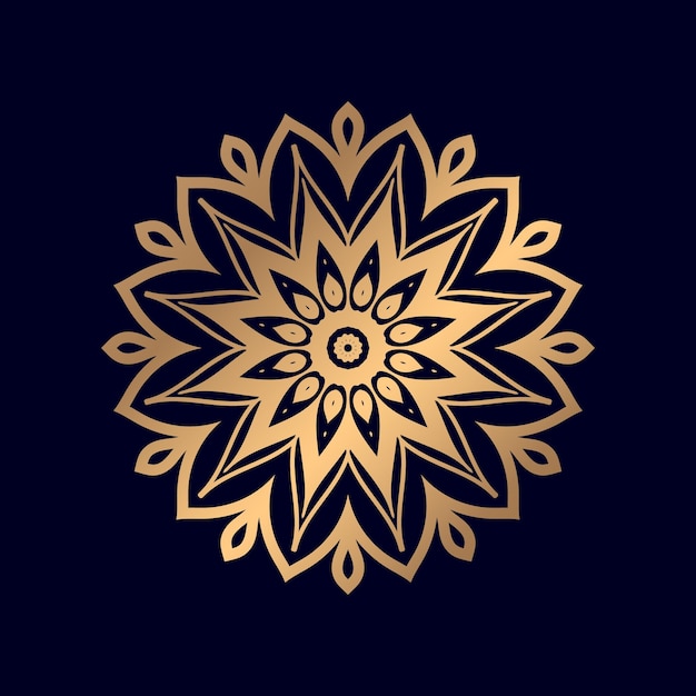 Fondo de diseño de mandala abstracto dorado