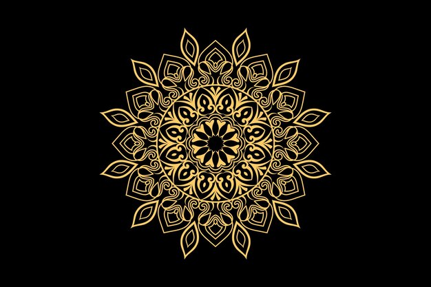 Fondo de diseño de mandala abstracto floral de lujo
