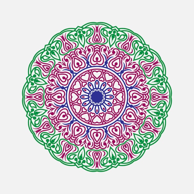 Fondo de diseño de mandala de color vectorial libre