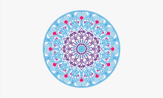 Fondo de diseño de mandala de color vectorial libre