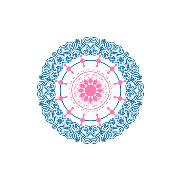 Fondo de diseño de mandala de color vectorial libre