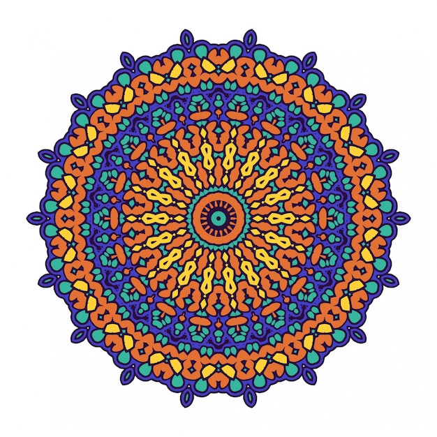 Fondo de diseño mandala coloreado
