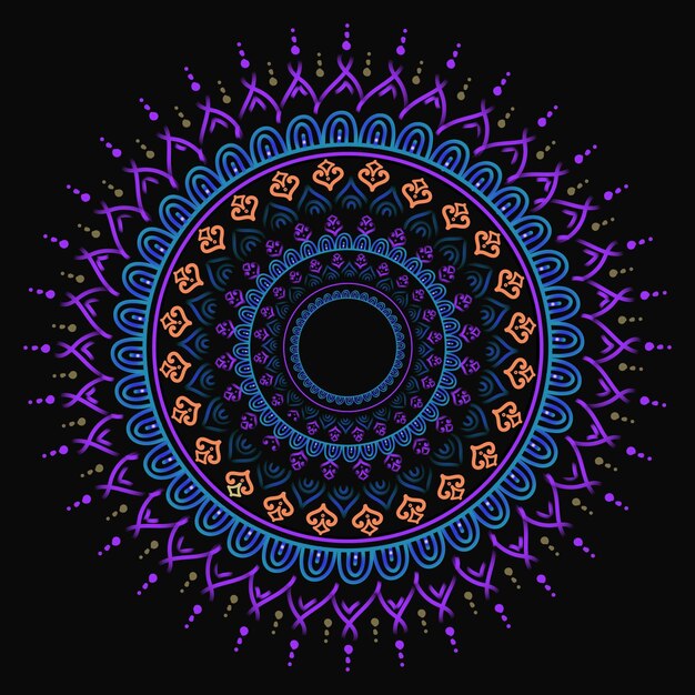 Fondo de diseño de mandala colorido ornamental de lujo