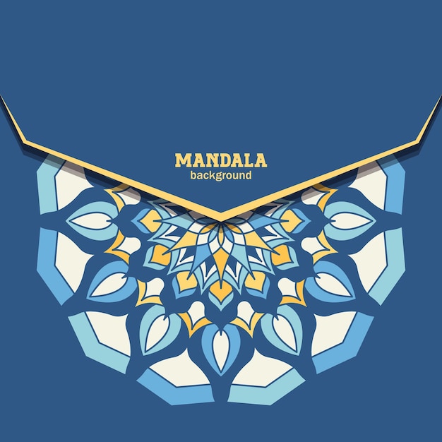 Vector fondo de diseño de mandala colorido ornamental vectorial