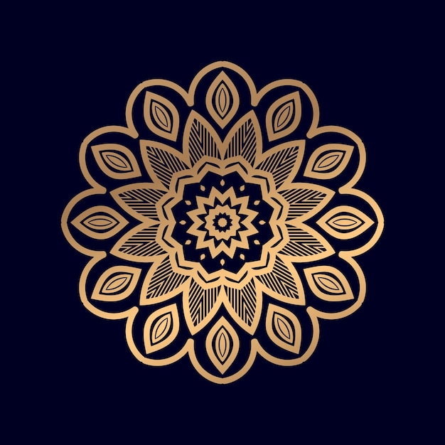 Fondo de diseño de mandala dorado de lujo creativo