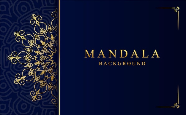 Fondo de diseño de mandala dorado de lujo en estilo árabe