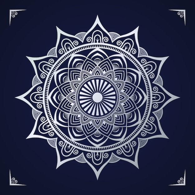 Fondo de diseño de mandala con estilo árabe árabe islámico oriental