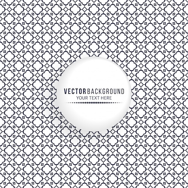 Fondo de diseño de mandala étnico con marco de círculo en blanco